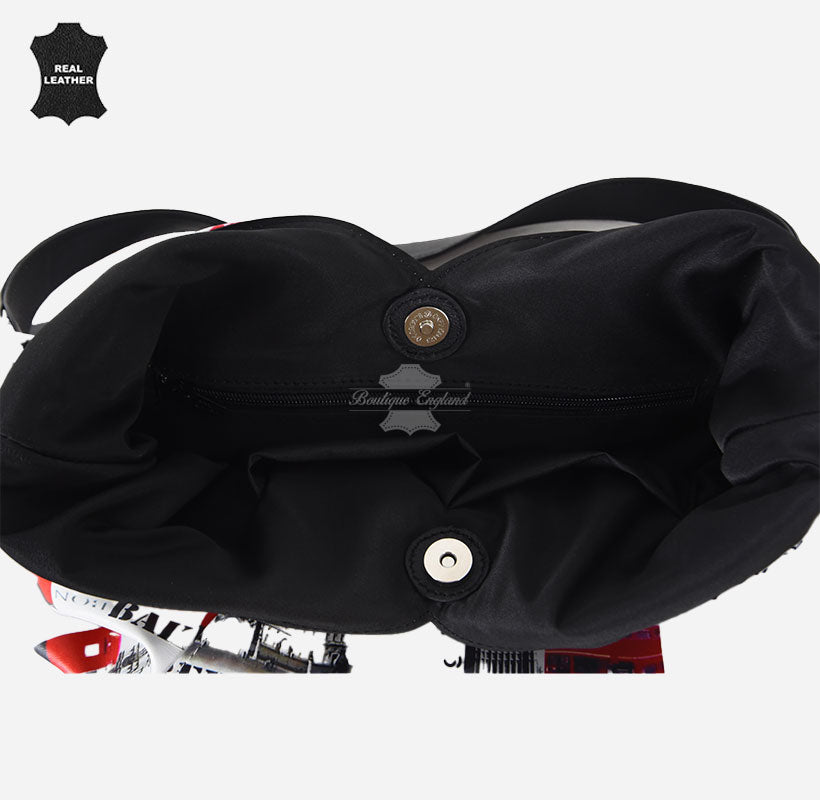 Women's Hobo Slouch Shoulder Bag British Printed Large