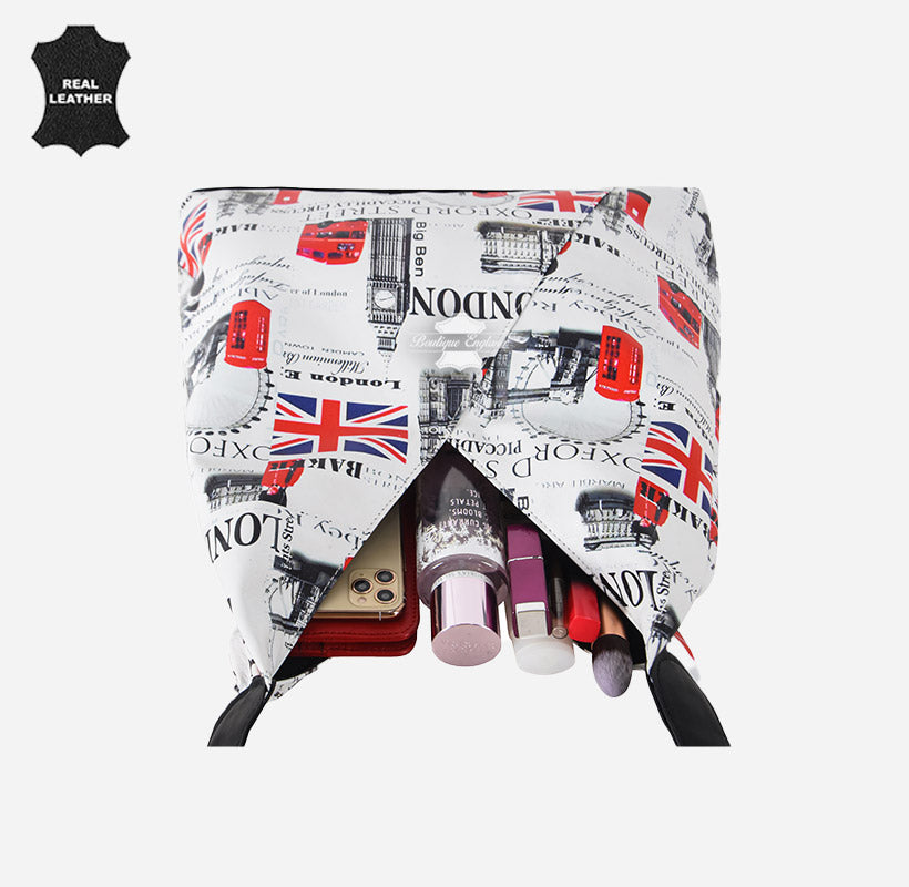 Women's Hobo Slouch Shoulder Bag British Printed Small