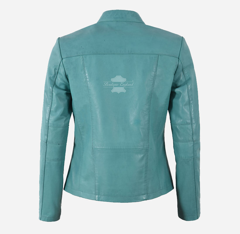 ARKA Women's Fitted Leather Casual Jacket