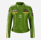 SIZMA Women Leather Biker Jacket Racer Fashion Jacket