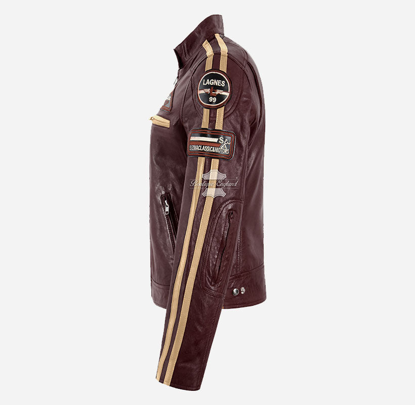 SIZMA Women Leather Biker Jacket Racer Fashion Jacket
