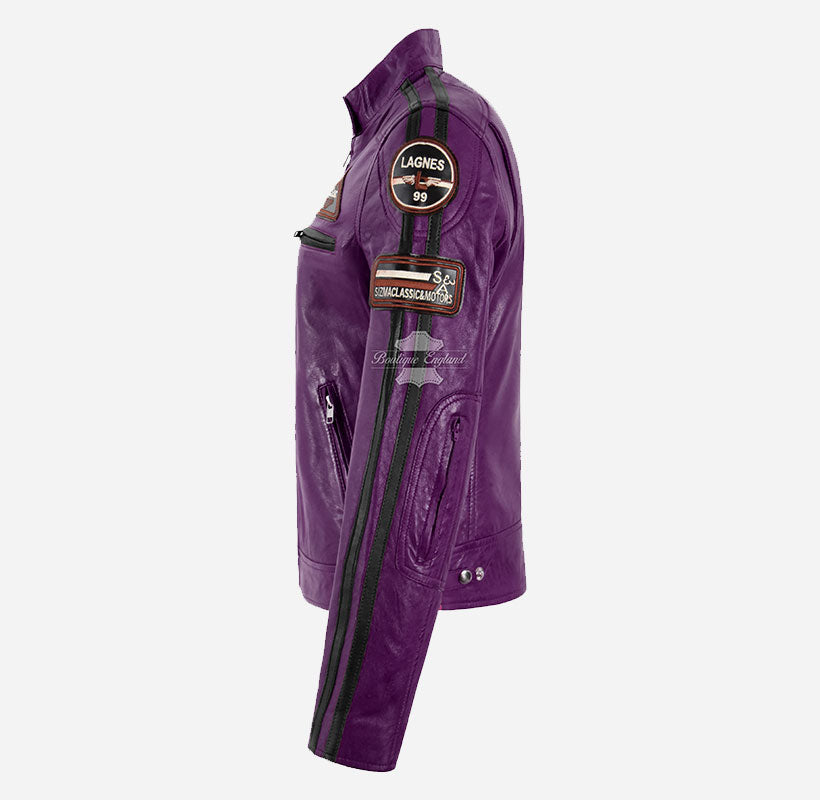 SIZMA Women Leather Biker Jacket Racer Fashion Jacket