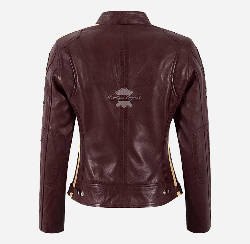SIZMA Women Leather Biker Jacket Racer Fashion Jacket