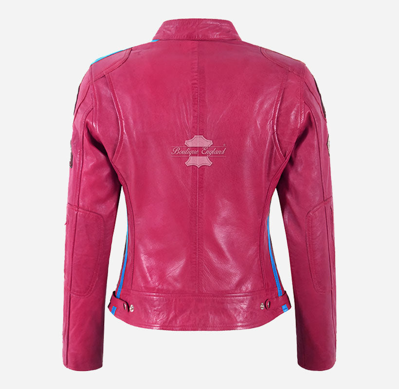 SIZMA Women Leather Biker Jacket Racer Fashion Jacket