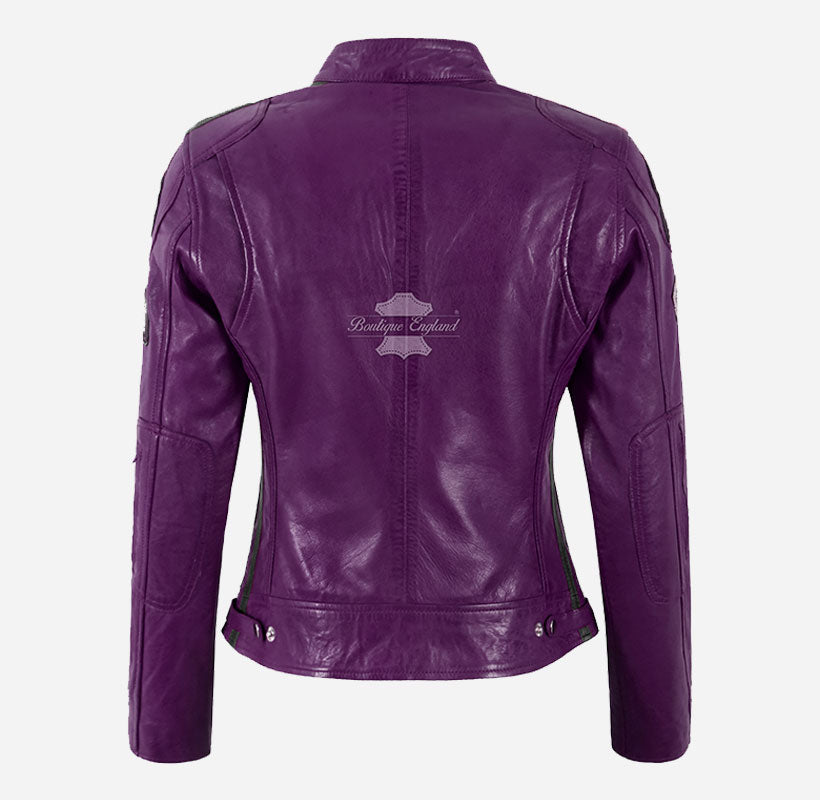 SIZMA Women Leather Biker Jacket Racer Fashion Jacket