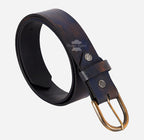 Men's Vintage Buckle Waxed Leather Belt