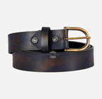 Men's Vintage Buckle Waxed Leather Belt