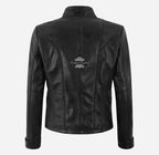 RELISH Women's Black Leather Racer Jacket