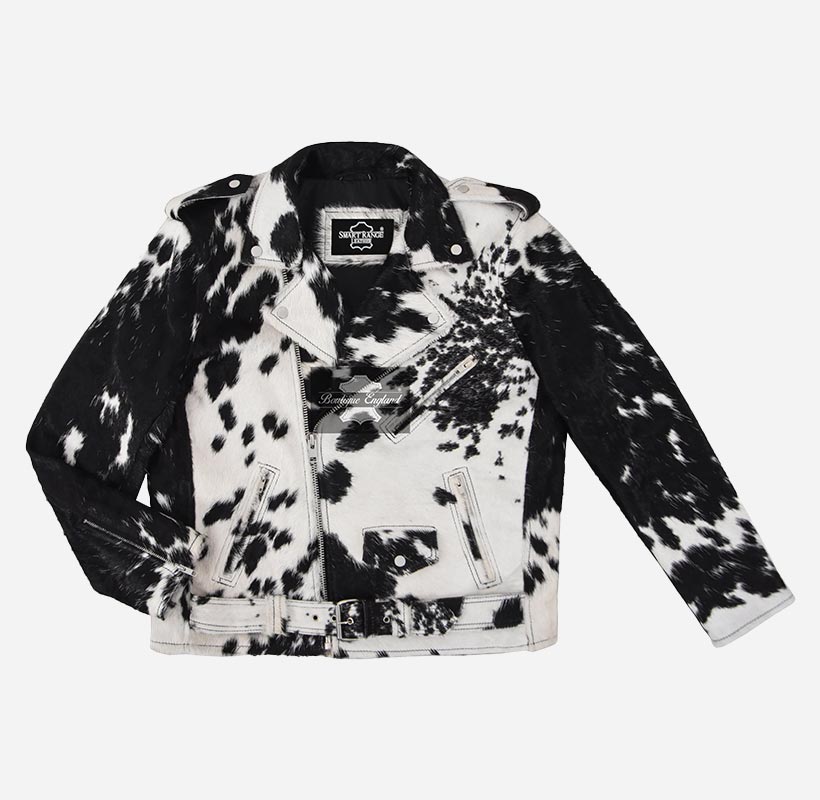 QUAZA Men's Cowhide Leather Fur Jacket