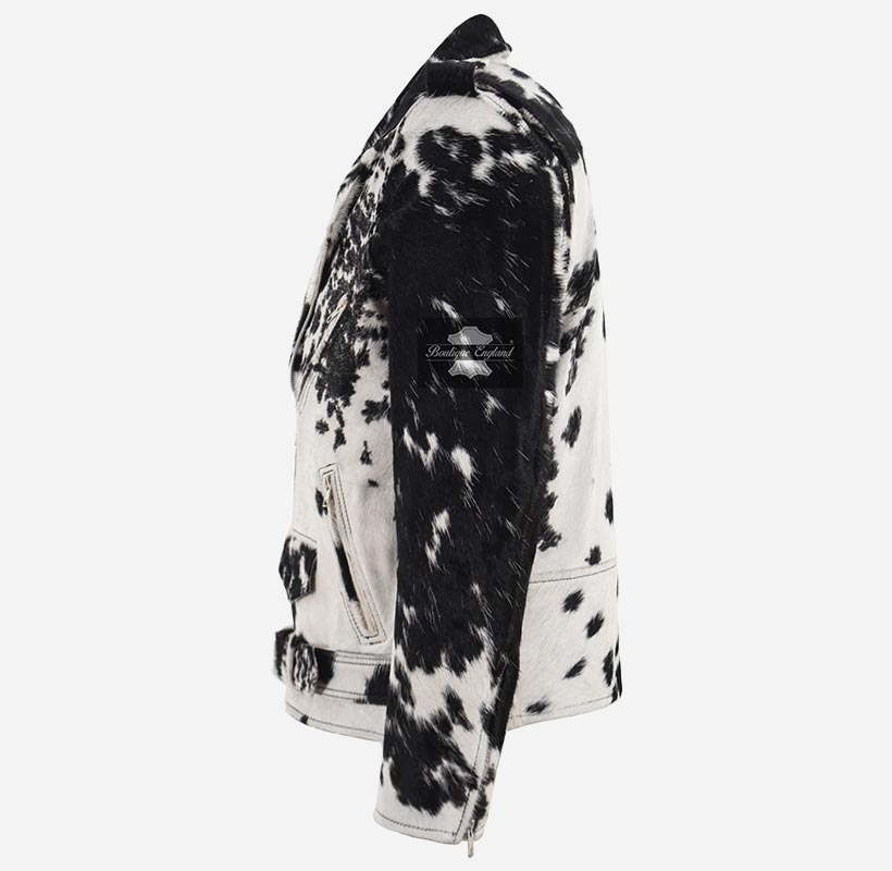 QUAZA Men's Cowhide Leather Fur Jacket