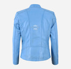 SARNIA Women's Racer Fitted Leather Jacket