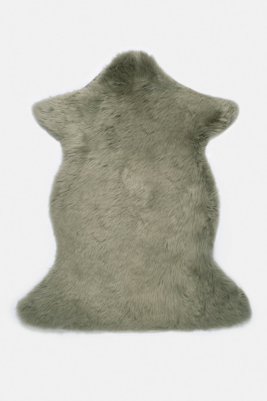 Real Single British Sheepskin Light Green Rug