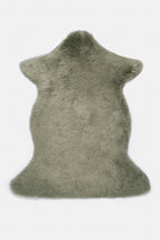 Real Single British Sheepskin Light Green Rug