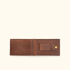 Dakota Leather Bifold - Metal Money Clip Wallet | Chestnut Brown