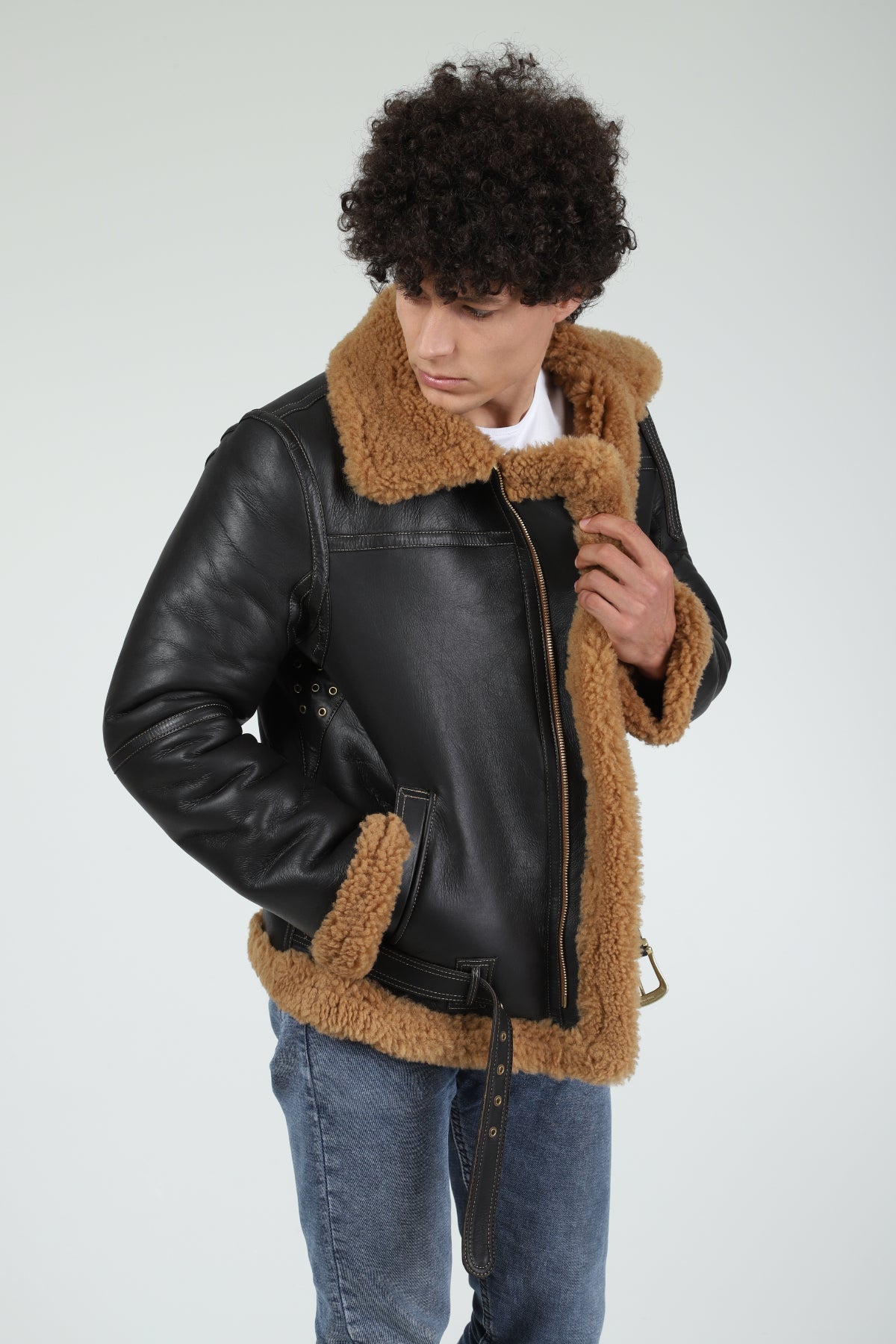 Charles Sheepskin Aviator Jacket