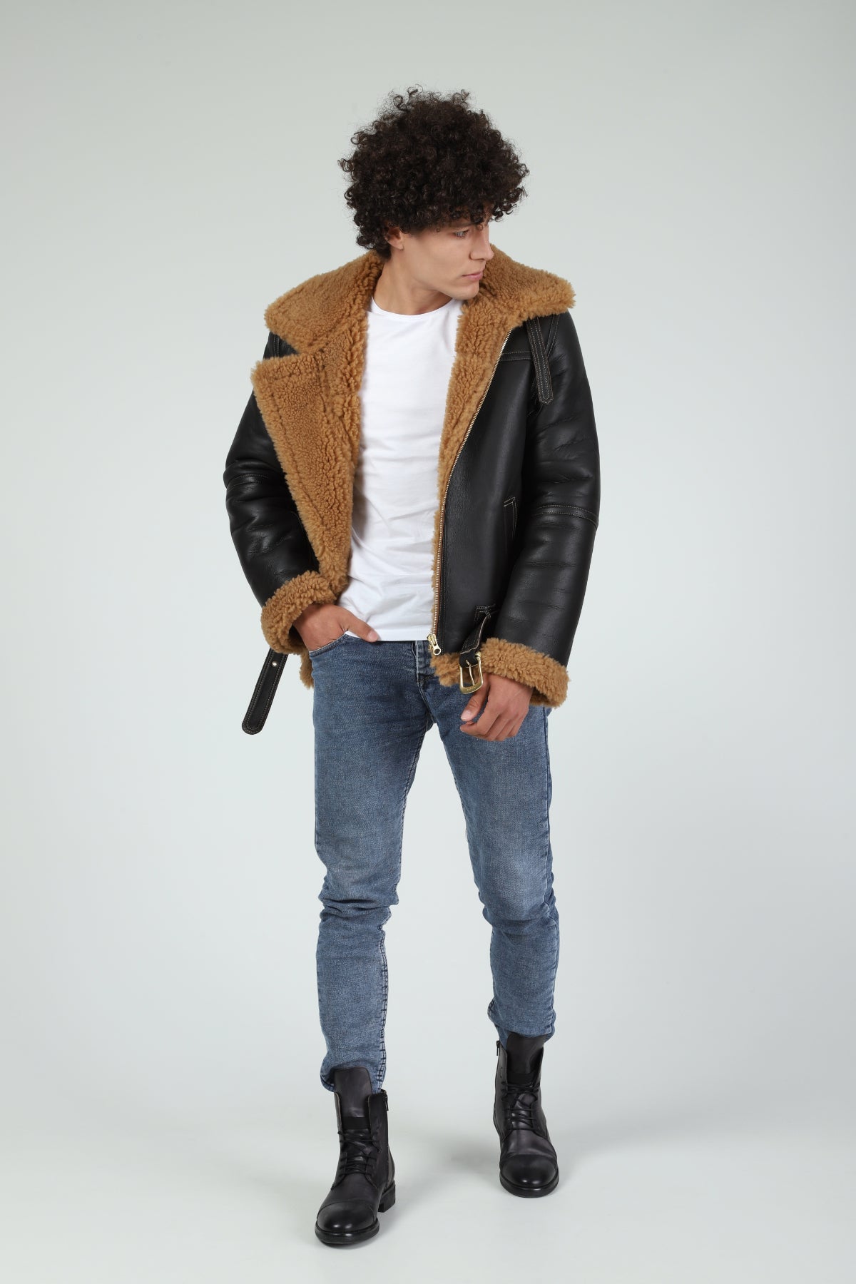 Charles Sheepskin Aviator Jacket