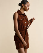 Alina Suede Romper