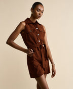 Alina Suede Romper