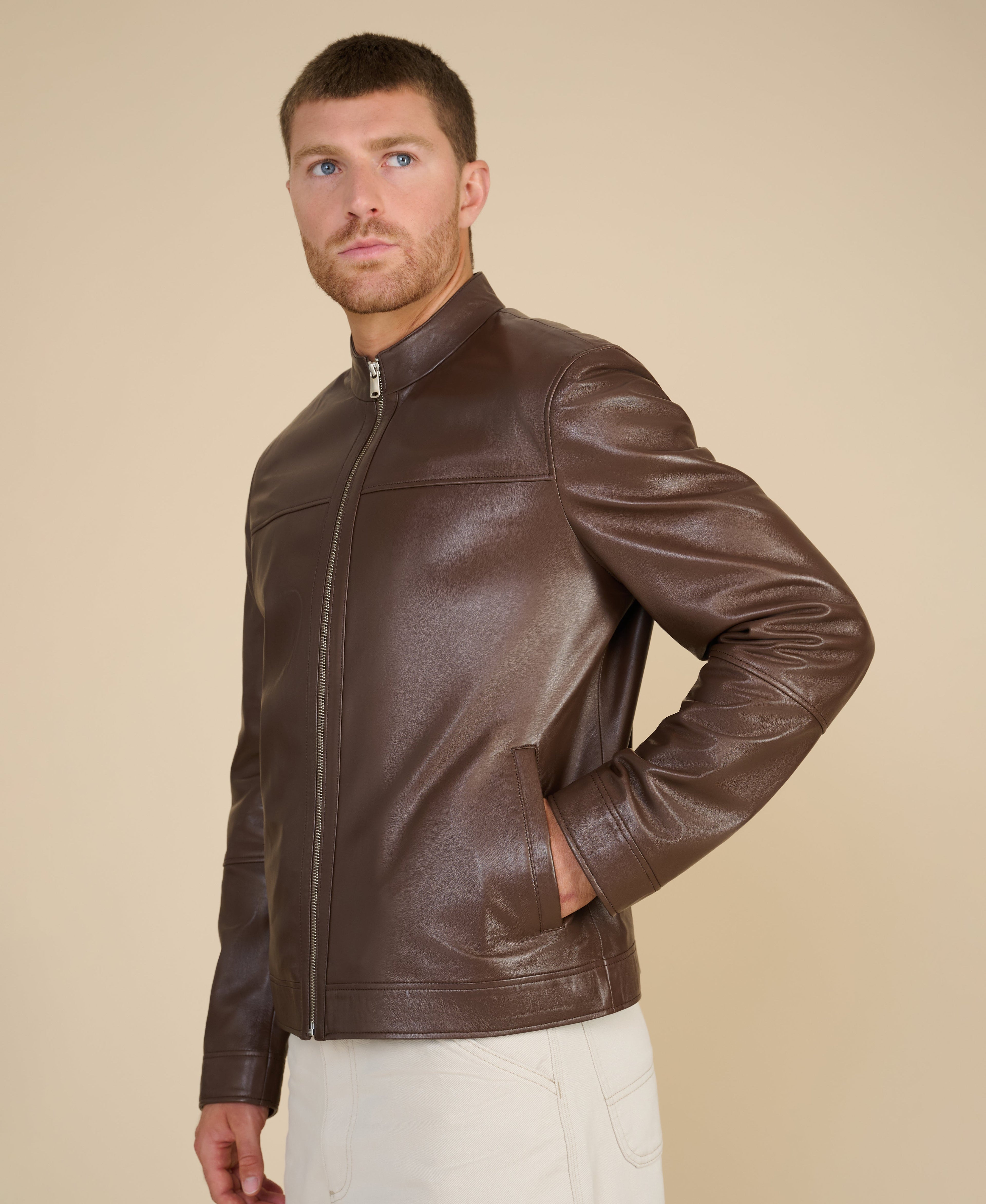 Otis Racer Leather Jacket