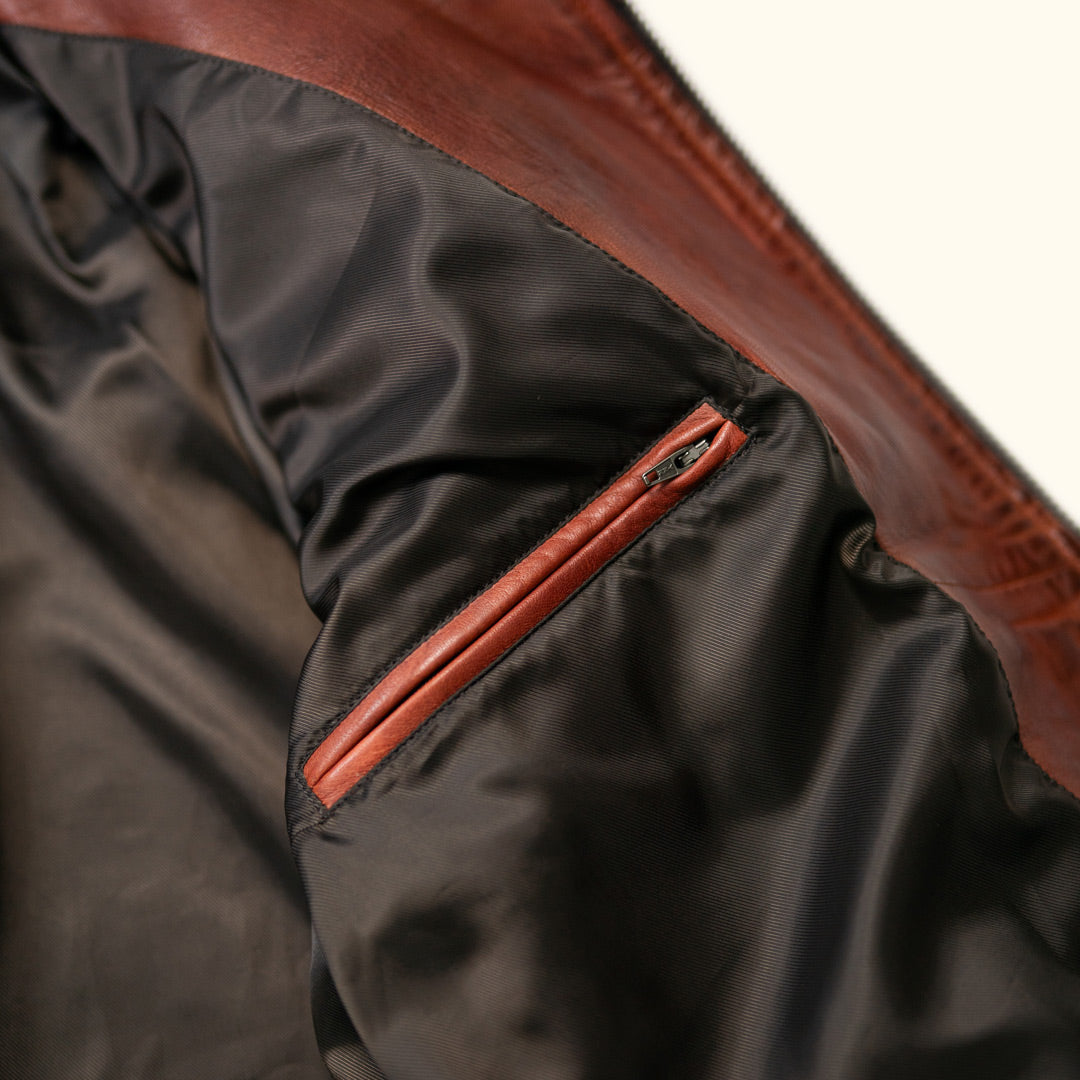 Elkhorn Leather Jacket | Distressed Brown & Chestnut