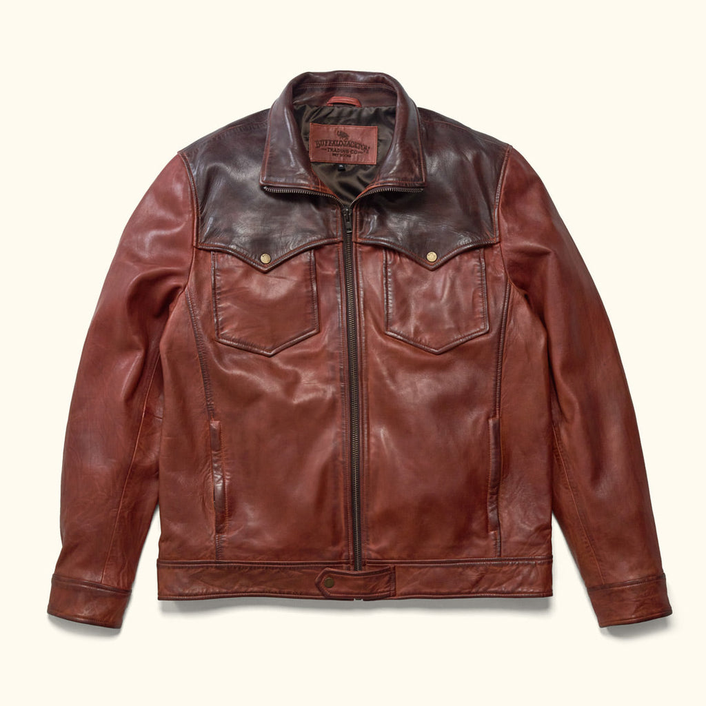 Elkhorn Leather Jacket | Distressed Brown & Chestnut