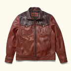 Elkhorn Leather Jacket | Distressed Brown & Chestnut