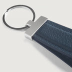 Elroy Blue Leather Keychain
