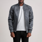 Danson Quilted Grey Varsity Jacket