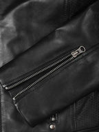 Austin Women's Black Cafe Racer Style Leather Jacket