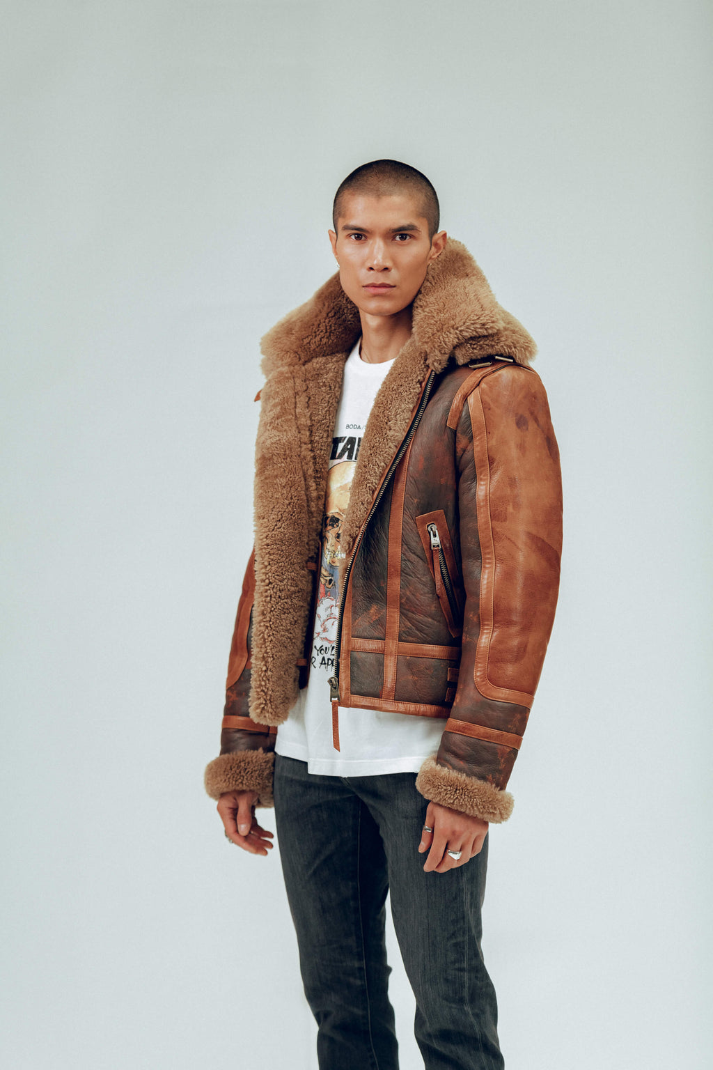 Bronx: Vintage Shearling Jacket (Man)