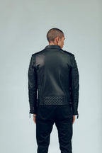 Kay Michaels 2.0 Gun Metal Hardware Leather Jacket (Man)