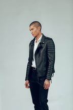 Kay Michaels 2.0 Gun Metal Hardware Leather Jacket (Man)