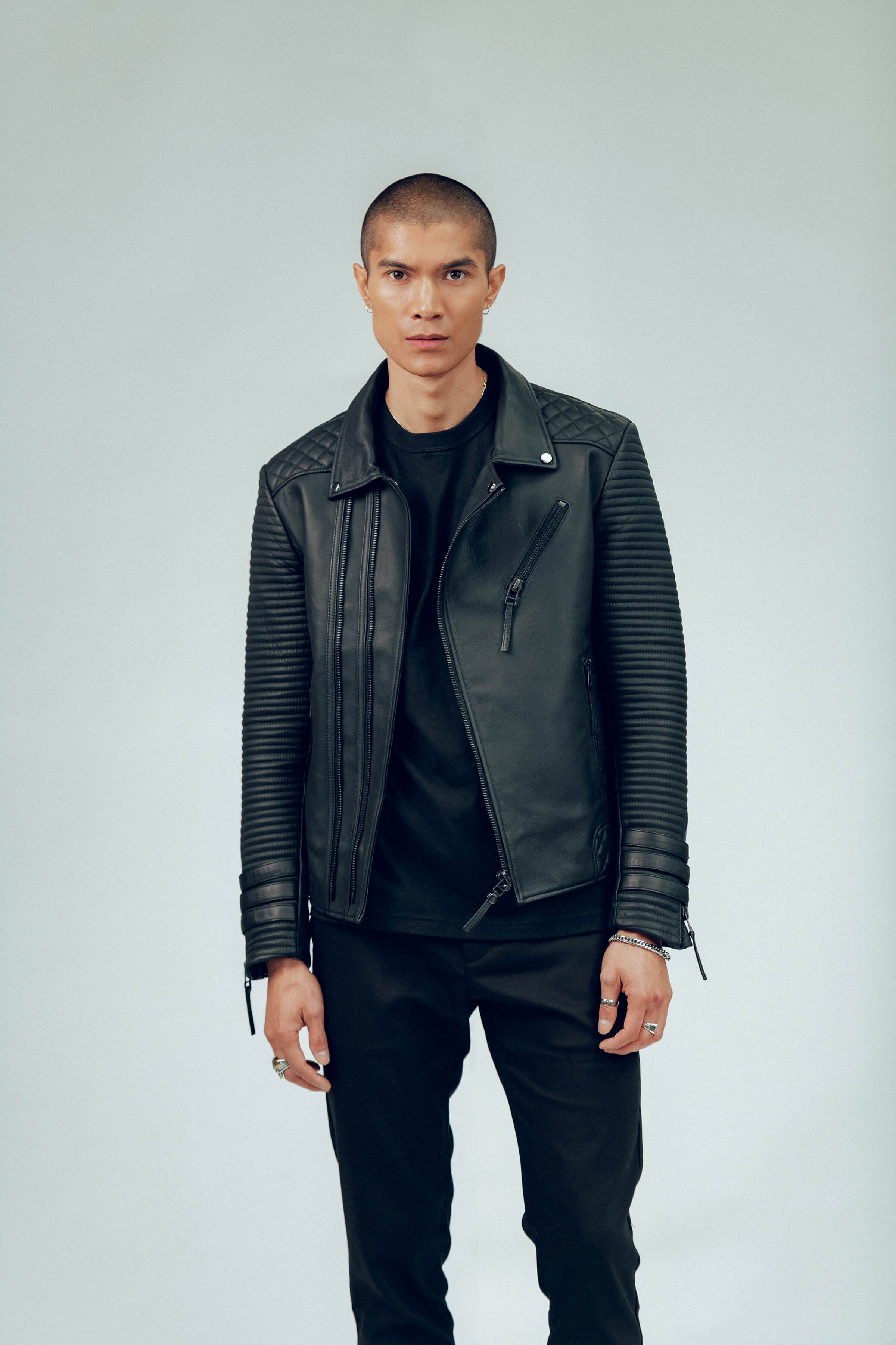 Alexander 3.0 Matte Black Hardware Leather Jacket (Man)