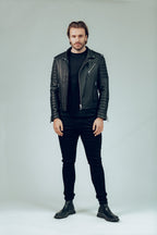 Kay Michaels 2.0 Leather Jacket Gold Hardware Tall (Man)