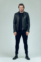 Kay Michaels 2.0 Leather Jacket Gold Hardware Tall (Man)