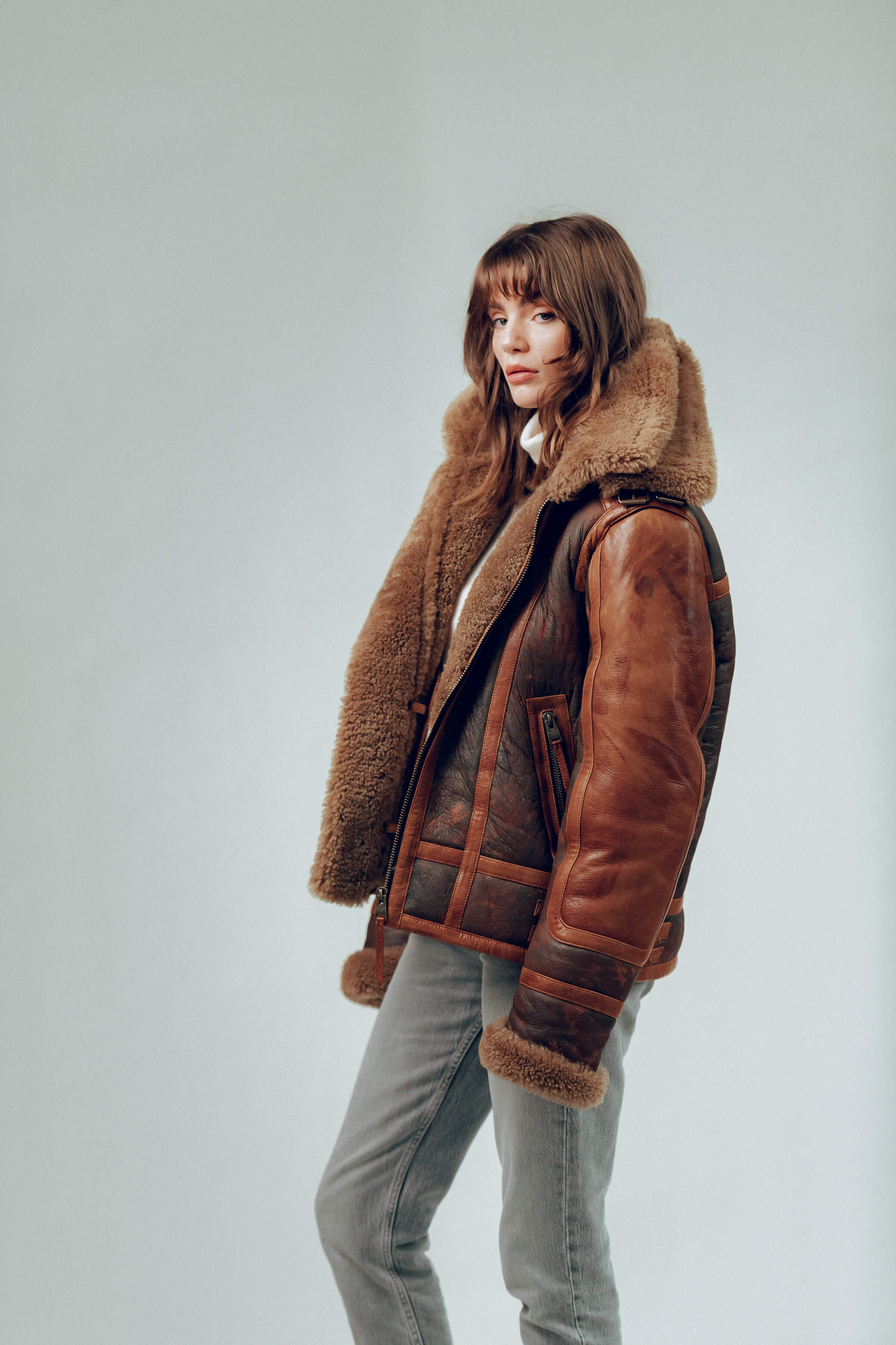 Bronx: Vintage Shearling Jacket (Woman)
