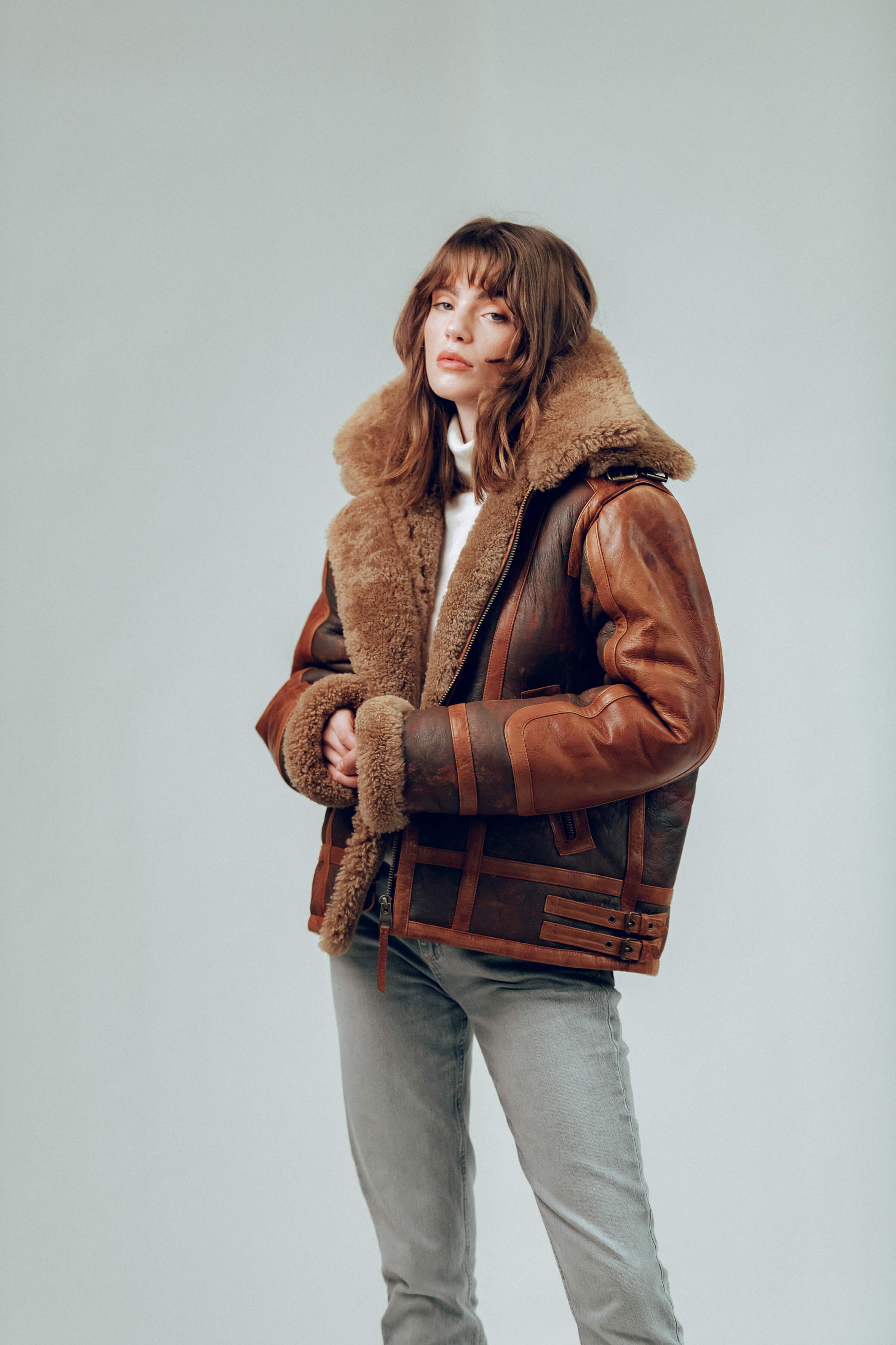 Bronx: Vintage Shearling Jacket (Woman)
