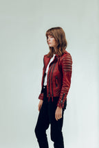 Kay Michaels 2.0: Burnt Red Leather Jacket (Woman)