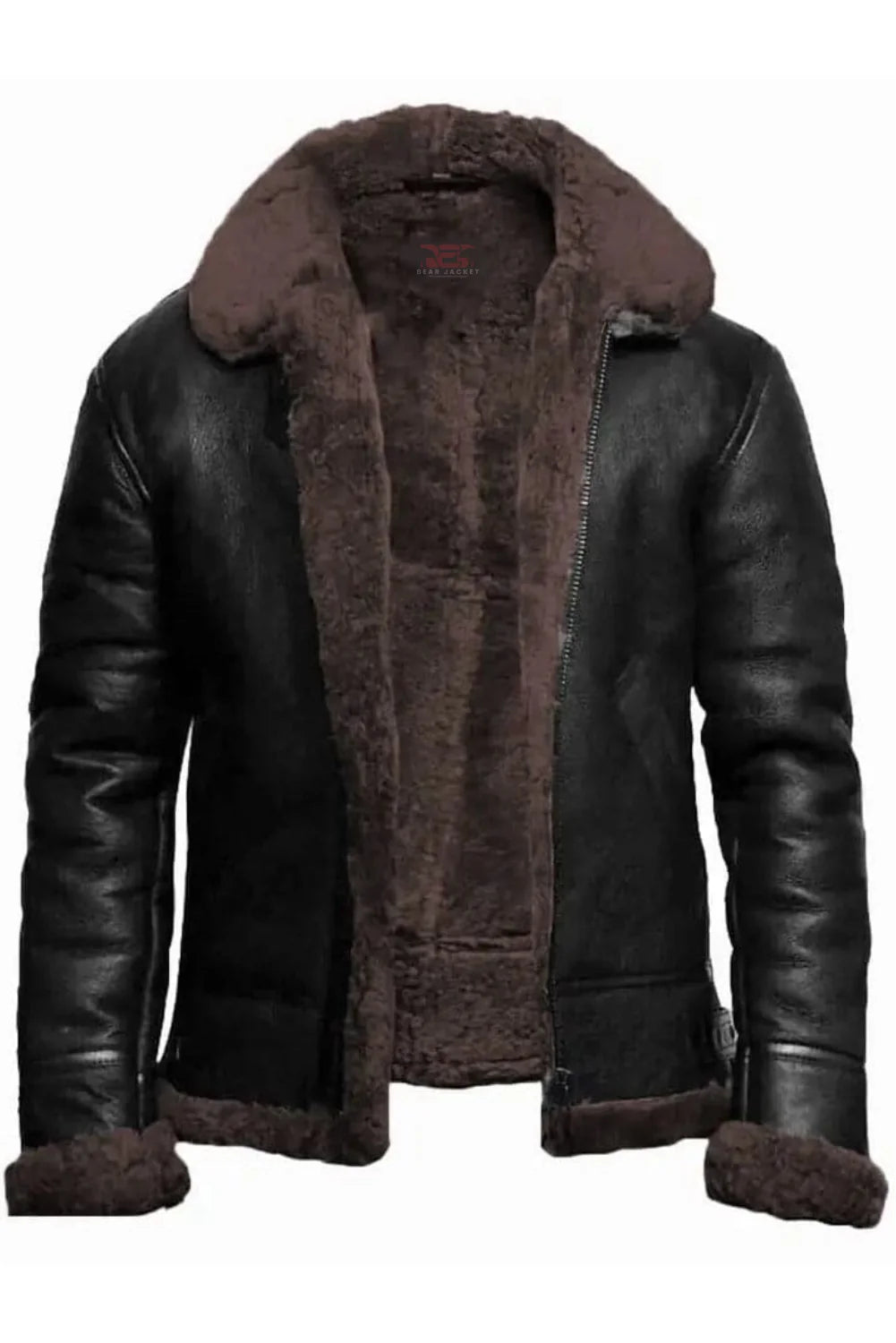 Classic B-3 Sheepskin Shearling Leather Bomber Jacket