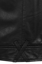 PETER Men's Classic Black Lamb Nappa Leather Jacket - Mandarin Collar