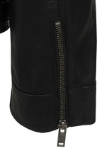 PETER Men's Classic Black Lamb Nappa Leather Jacket - Mandarin Collar