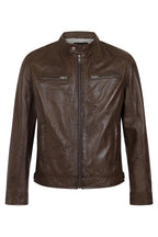 Men's Brown Genuine Nappa Leather Jacket - Classic PETER Style