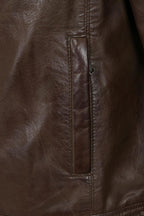 Men's Brown Genuine Nappa Leather Jacket - Classic PETER Style