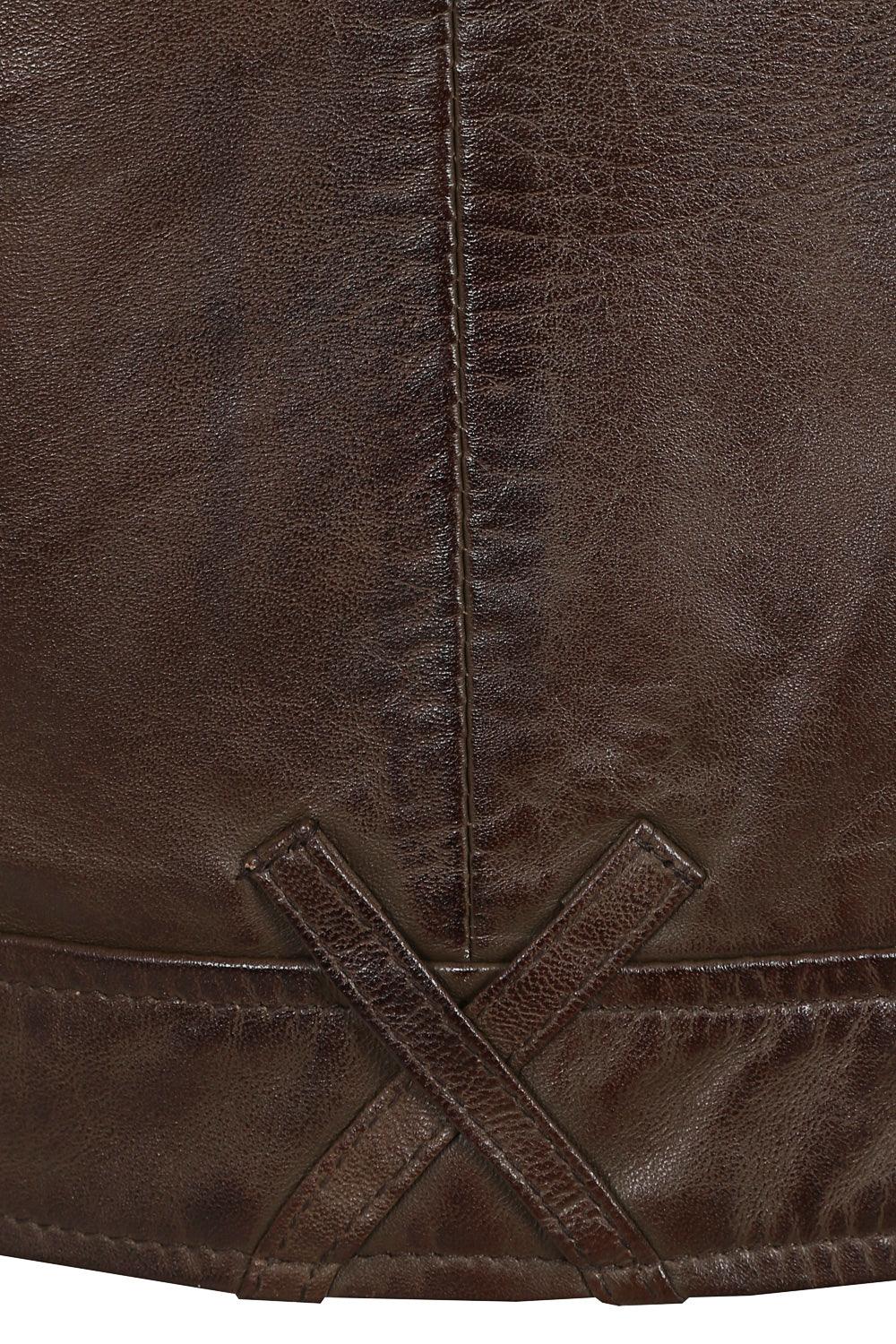 Men's Brown Genuine Nappa Leather Jacket - Classic PETER Style