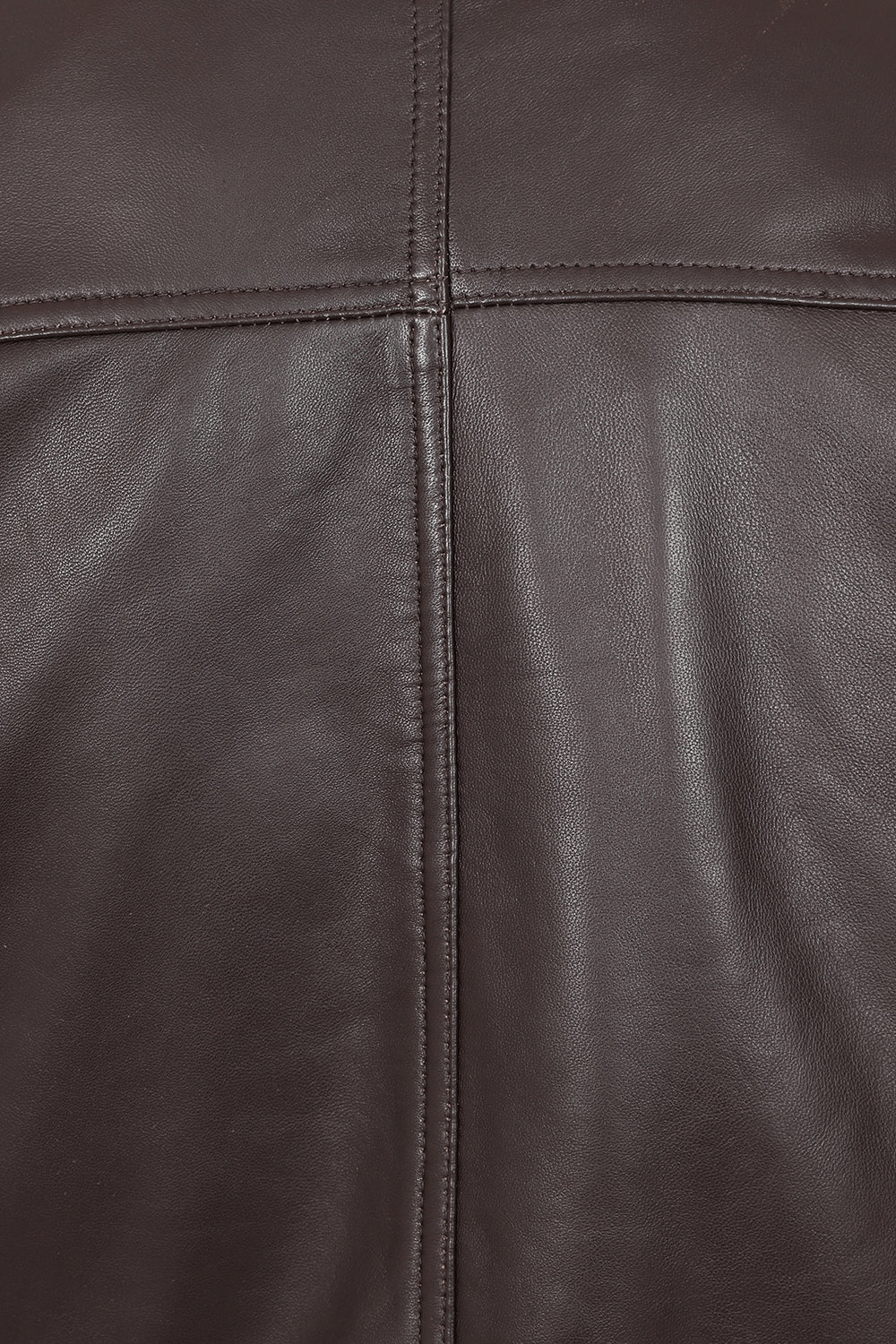Men's Classic Brown Genuine Leather ¾ Length Coat JERRY