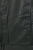 Men's Green Napa Leather Blouson Jacket - Classic Paul Style