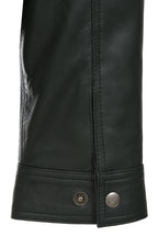 Men's Green Napa Leather Blouson Jacket - Classic Paul Style