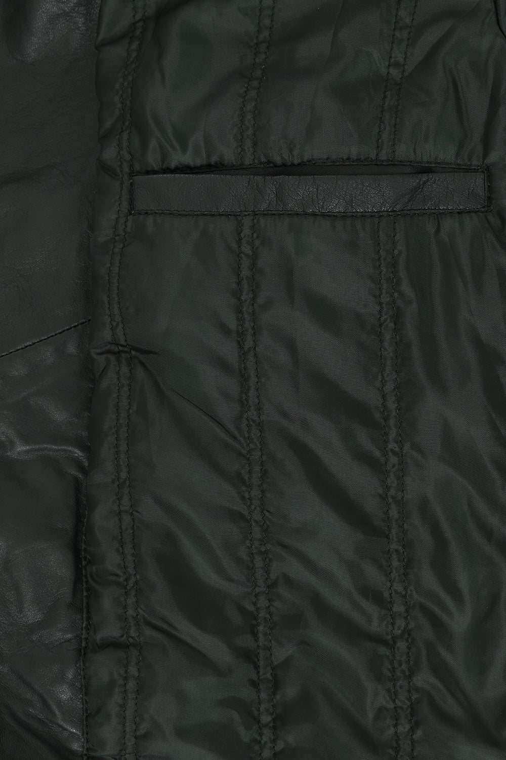 Men's Green Napa Leather Blouson Jacket - Classic Paul Style