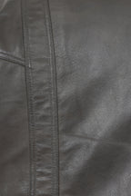 Men's Grey Nappa Leather Blouson Jacket - Paul Classic Fit