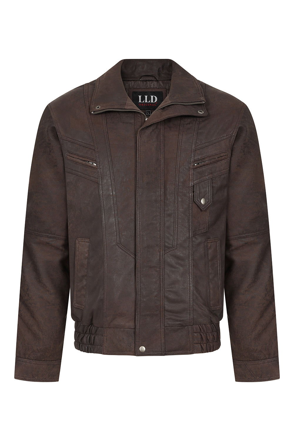 Men's Premium Dark Brown Nappa Leather Blouson Jacket - Paul